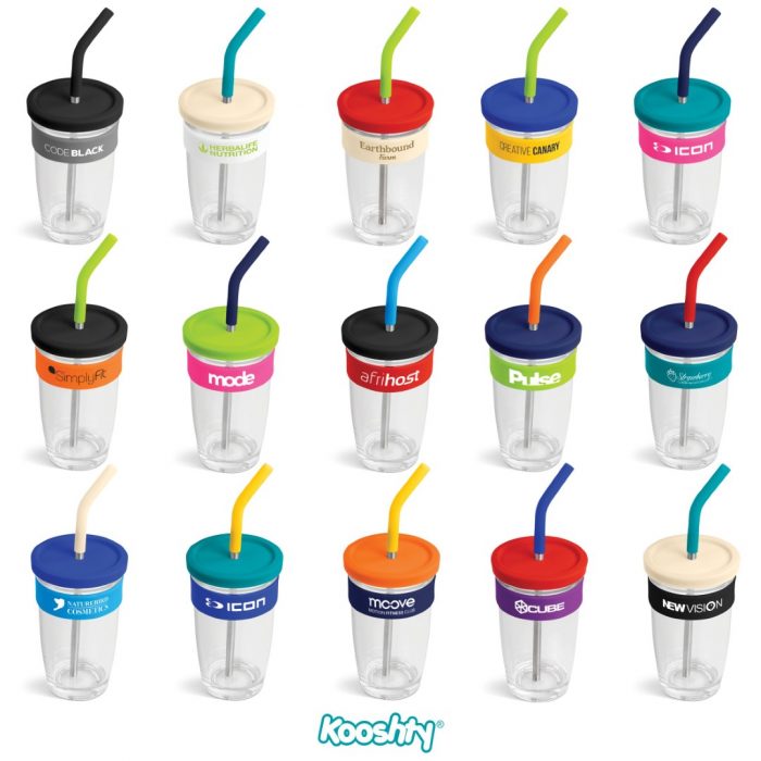 Kooshty Slurp Glass Kup & Stainless Steel Straw - 480Ml - Image 3