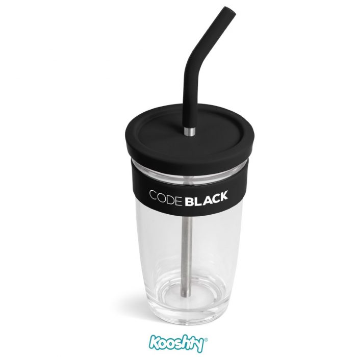 Kooshty Slurp Glass Kup & Stainless Steel Straw - 480Ml - Image 7