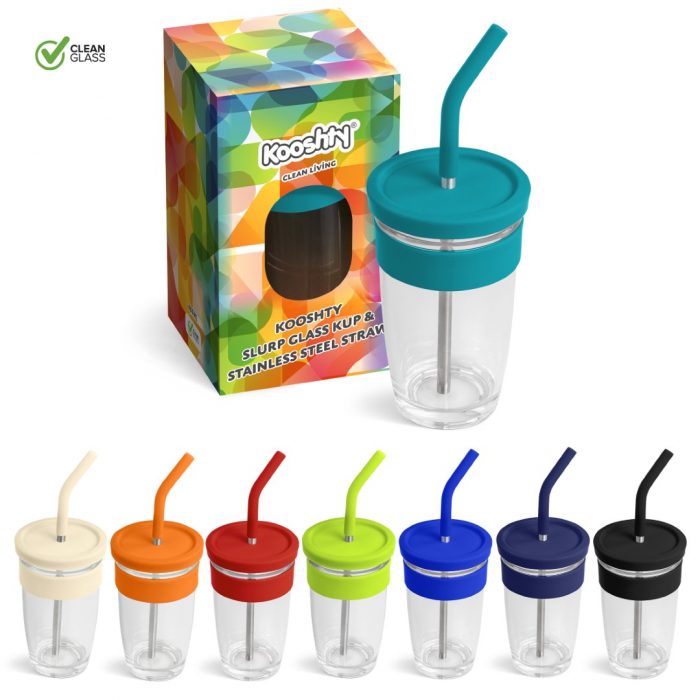 Kooshty Slurp Glass Kup & Stainless Steel Straw - 480Ml - Image 23