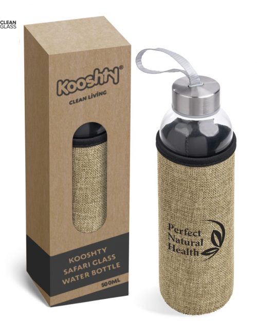 Koosty Safari Glass Water Bottle – 500Ml