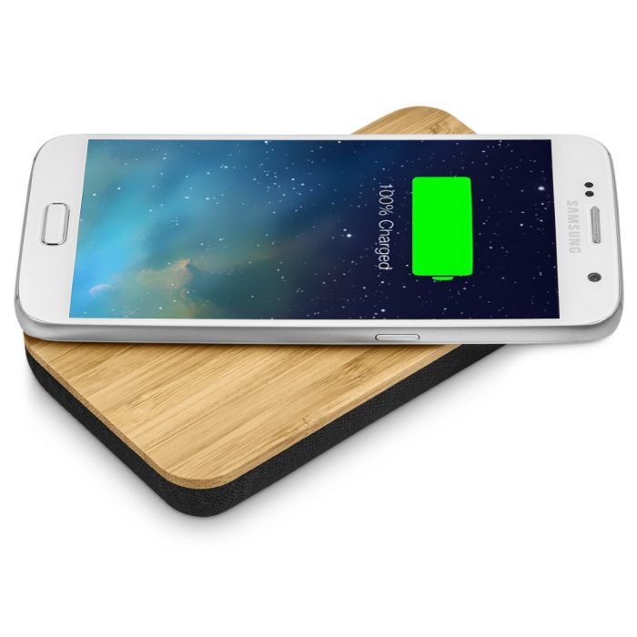 Okiyo Sumatra 6000mAh Bamboo Wireless Power Bank - Image 4