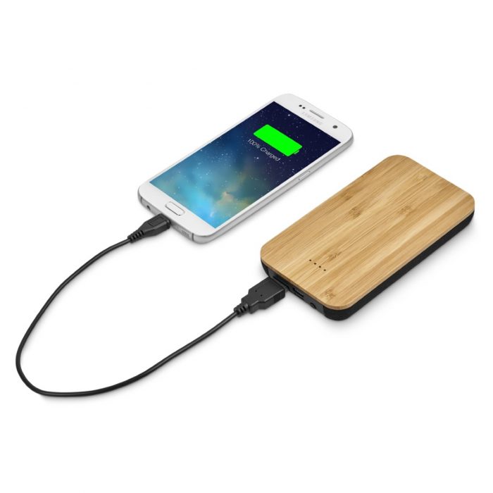 Okiyo Sumatra 6000mAh Bamboo Wireless Power Bank - Image 5