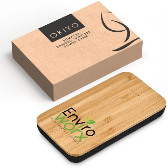 Okiyo Sumatra 6000mAh Bamboo Wireless Power Bank