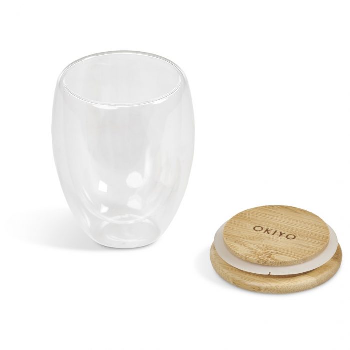 Okiyo Moco Double-Wall Glass Cup - 350ml - Image 3