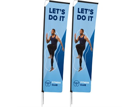 Legend 3m Sublimated Telescopic Single-Sided Flying Banner (Set Of 2)