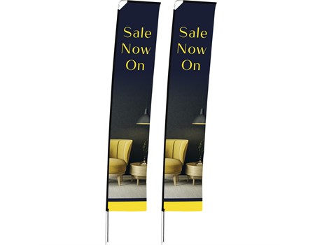 Legend 4m Sublimated Telescopic Single-Sided Flying Banner (Set Of 2)